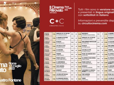 Il Cinema Ritrovato dal 1° al 12 luglio al cinema 4 Fontane