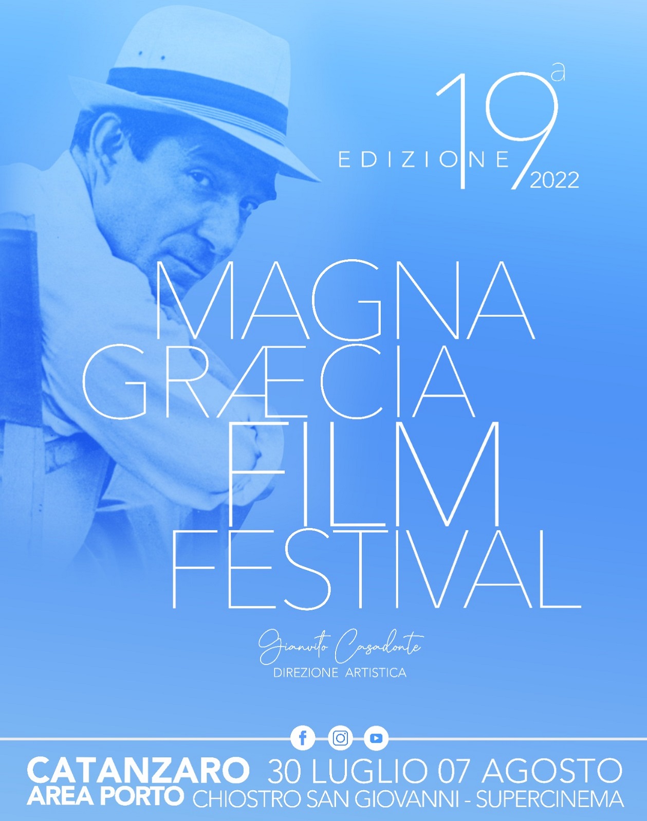 A Catanzaro dal 30 luglio al 7 agosto 2022 la XIX edizione del Magna Graecia Film Festival