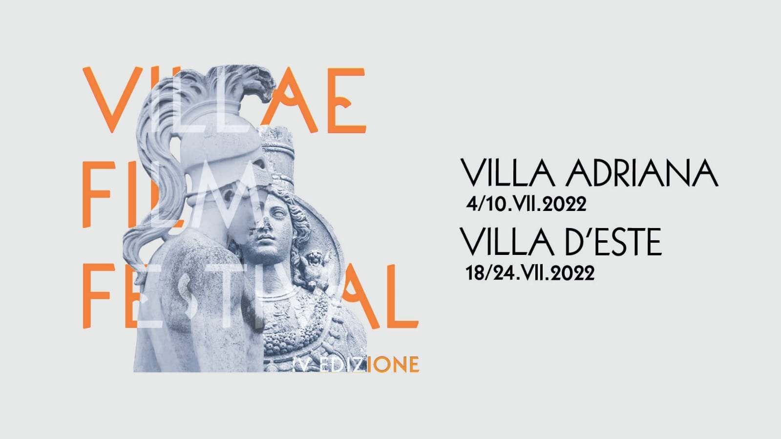 Villae Film Festival: Cinema e Arte a Villa Adriana 4-10 luglio e Villa d'Este 18-24 luglio - Tivoli - quarta edizione