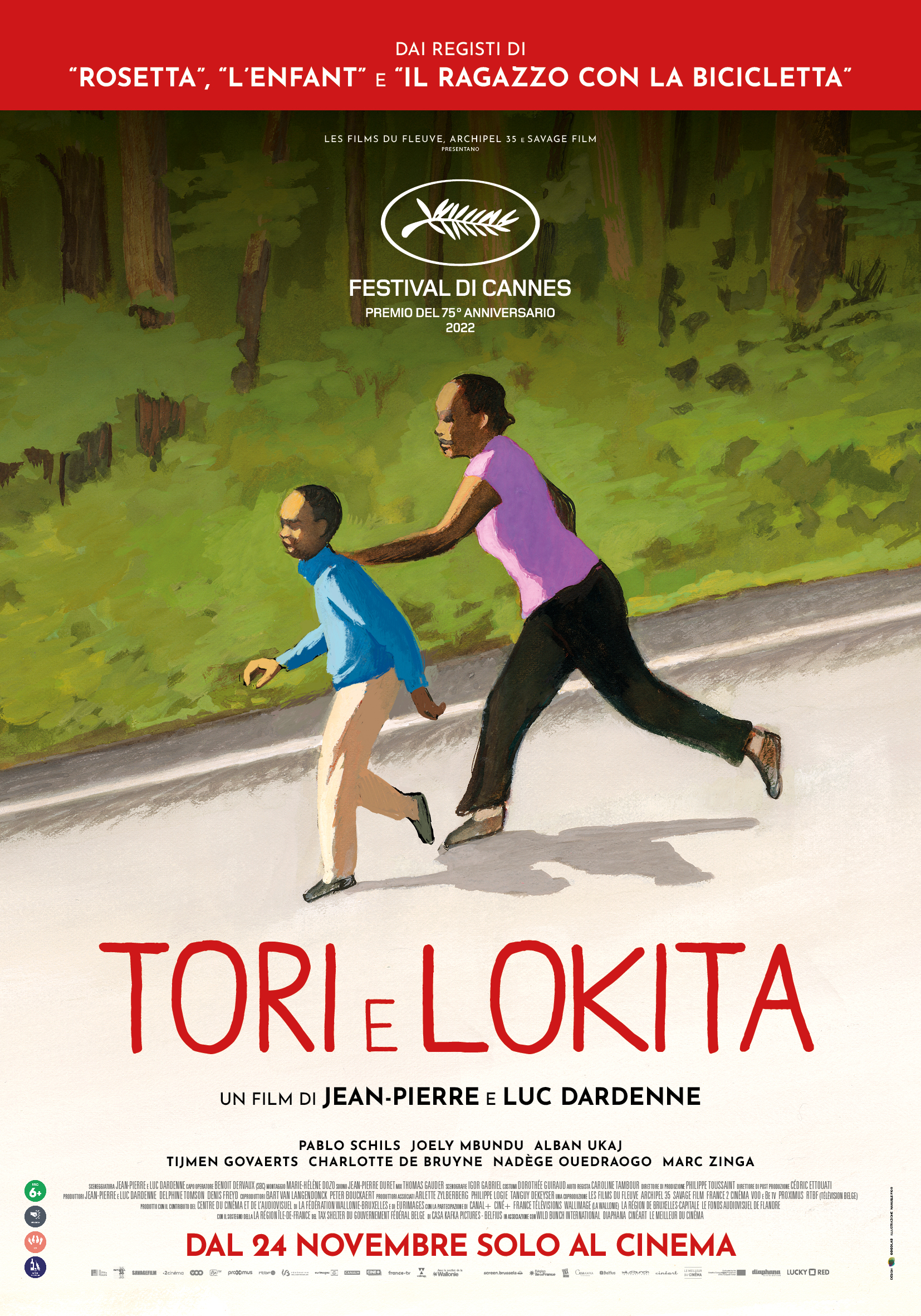 "Tori e Lokita" di Jean-Pierre e Luc Dardenne dal 24 novembre al cinema