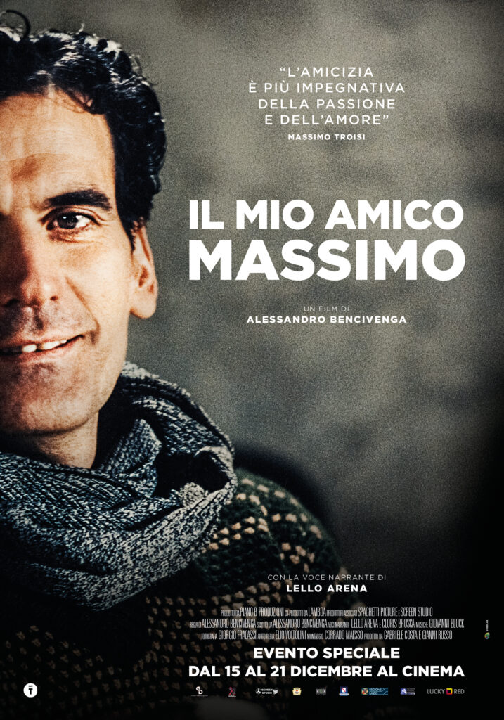 "Il mio amico Massimo", il docufilm dedicato a Massimo Troisi, con la voce narrante di Lello Arena, in sala dal 15 al 21 dicembre