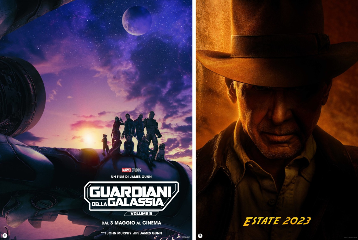 "Guardiani della Galassia Vol. 3" e "Indiana Jones e la Ruota del Destino", i primi Trailer e i Poster
