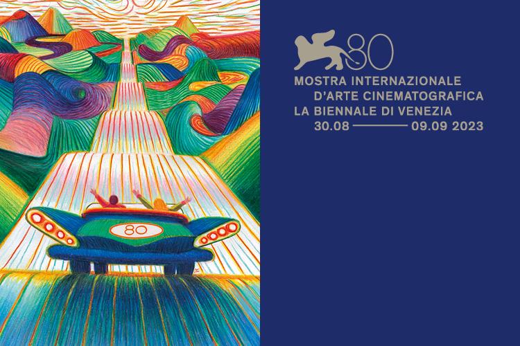 Si ispira al cinema on the road il manifesto ufficiale firmato da Lorenzo Mattotti per la Biennale Cinema 2023