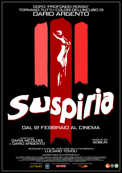 “Suspiria” di Dario Argento torna nei cinema dal 12 febbraio