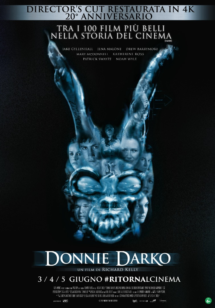 Il 3,4,5 Giugno torna al cinema Donnie Darko di Richard Kelly in versione restaurata in 4k Director's Cut